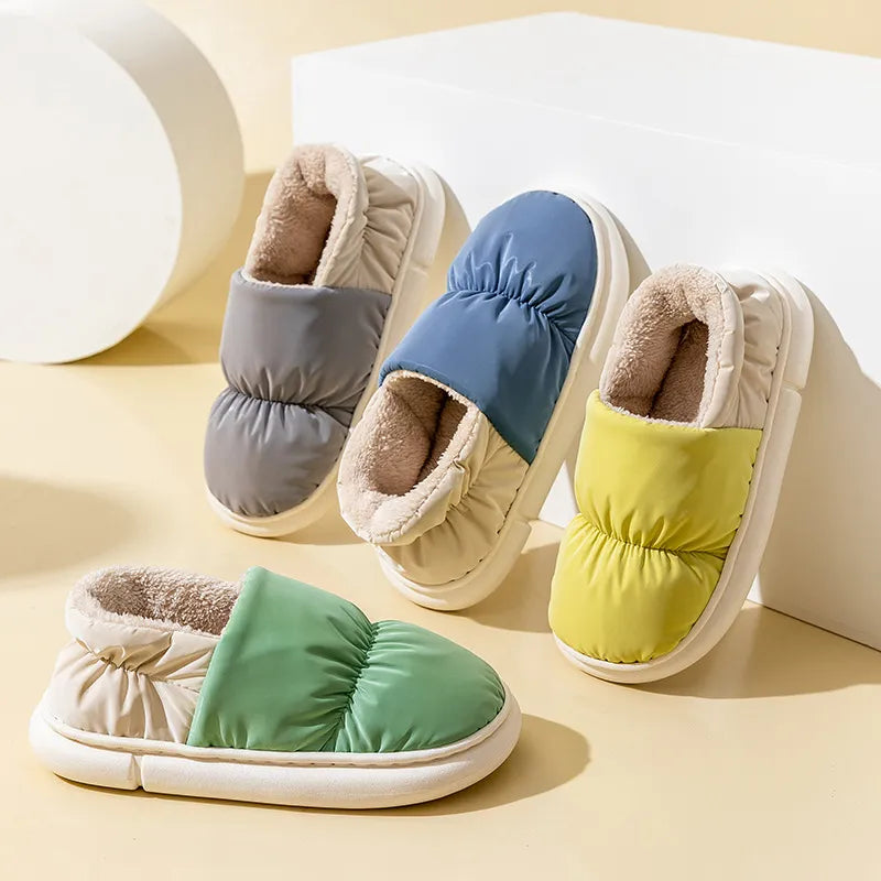 Comwarm Warm Plush Cotton Slippers