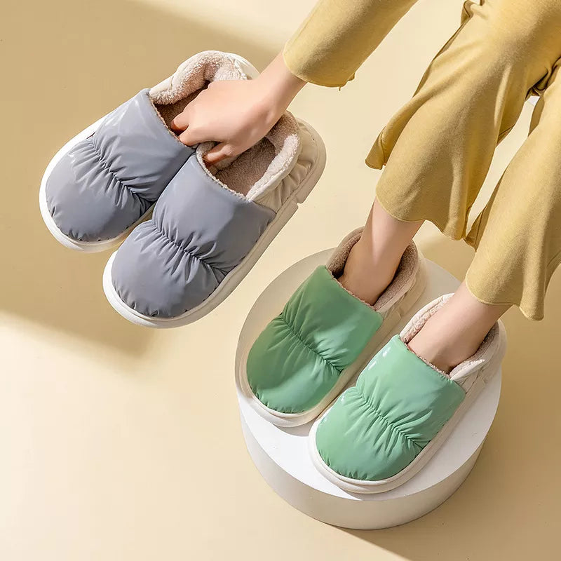 Comwarm Warm Plush Cotton Slippers